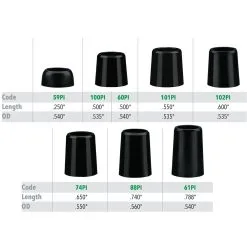 .370" Parallel Iron Ferrules - Black