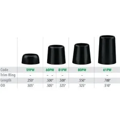 .335" Wood Ferrules - Black