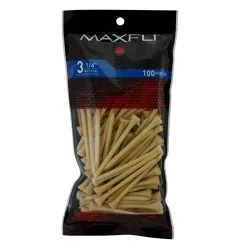 Maxfli 3.25'' Natural Tees 100-Pack-MX176