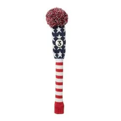 Maxfli Vintage Knit Fairway Headcover Red/White/Blue