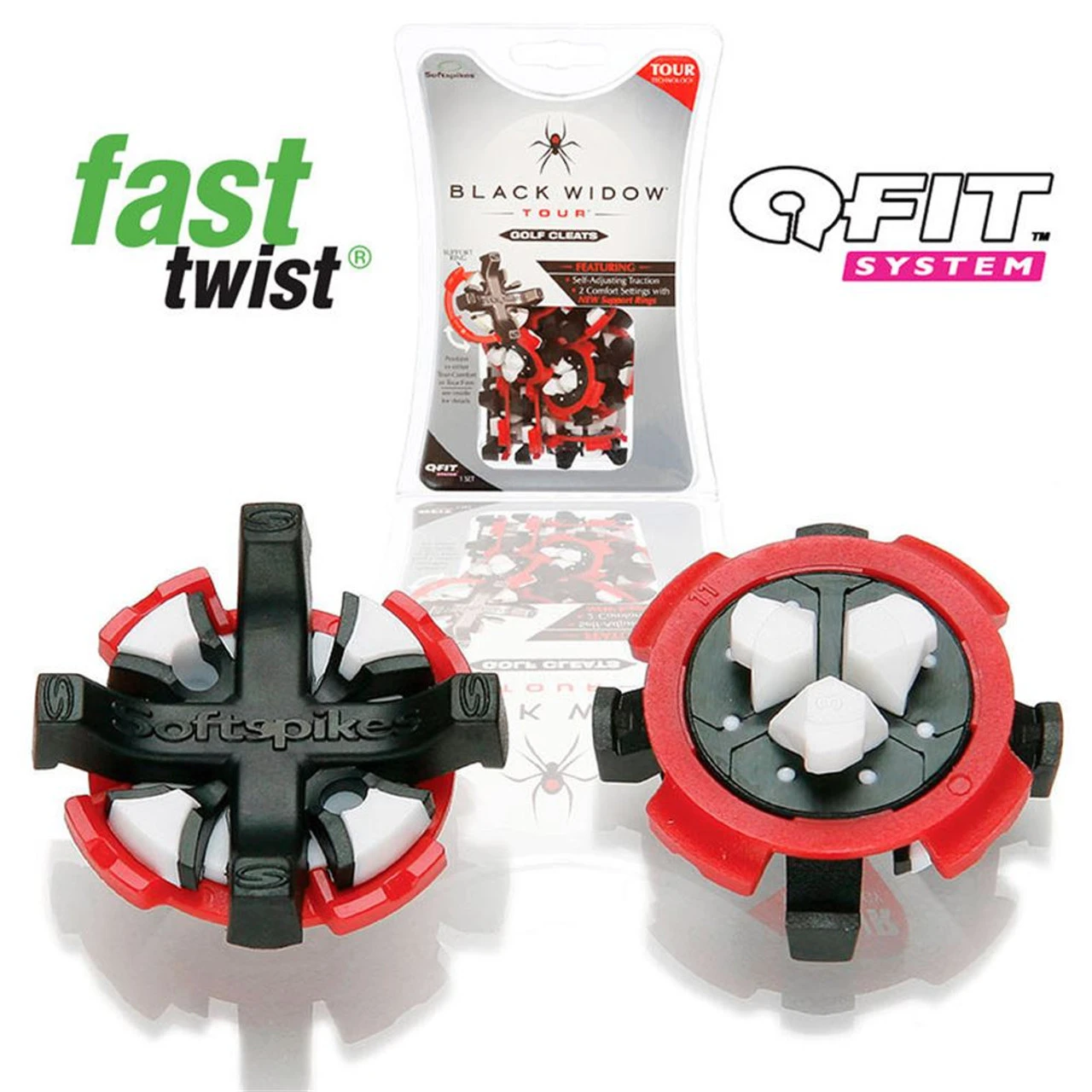 Black Widow Tour Golf Cleats, Q-Fit-PS0008 3 Black Widow Tour Golf Cleats, Q-Fit-PS0008